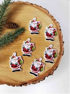 Кабошон-вырубка "Дед мороз с мешком" 2,7*3,7см.